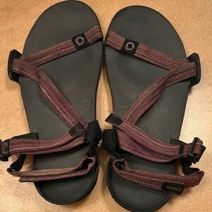 Xero Shoe Barefoot Sandals with Black and Brown Soles